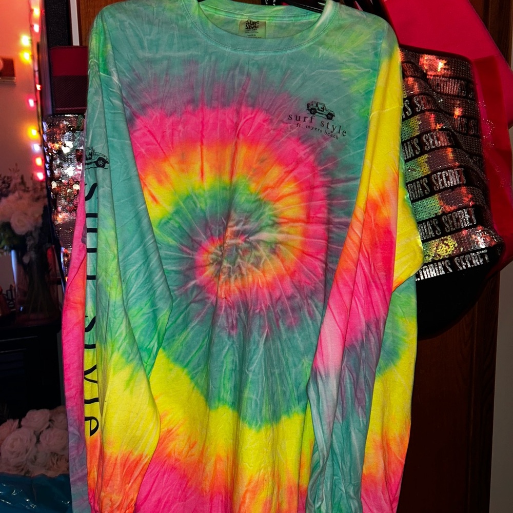 Surf Style Multicolor Tie-Dye Shirt